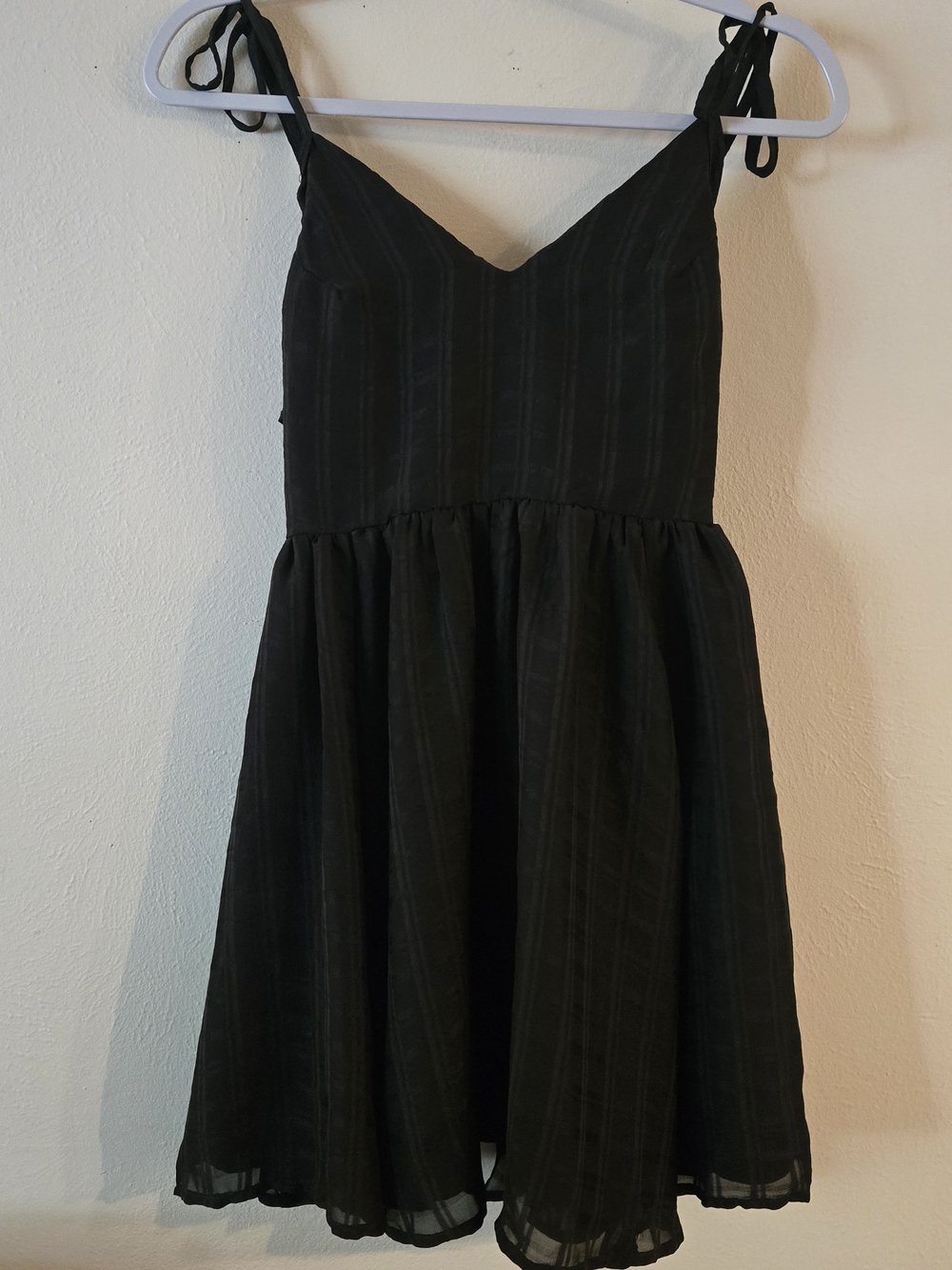 Black Tie-Shoulder Sundress - Women's Black Dress